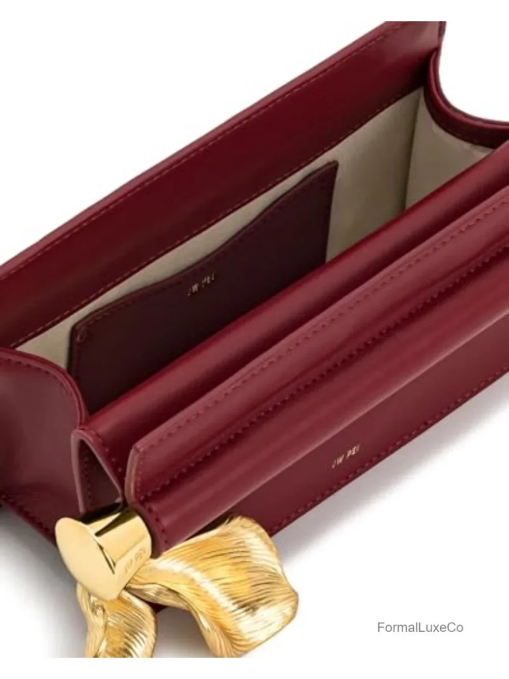 JW PEI Holly Vegan Leather Clutch with Metal Pendant Embellishment